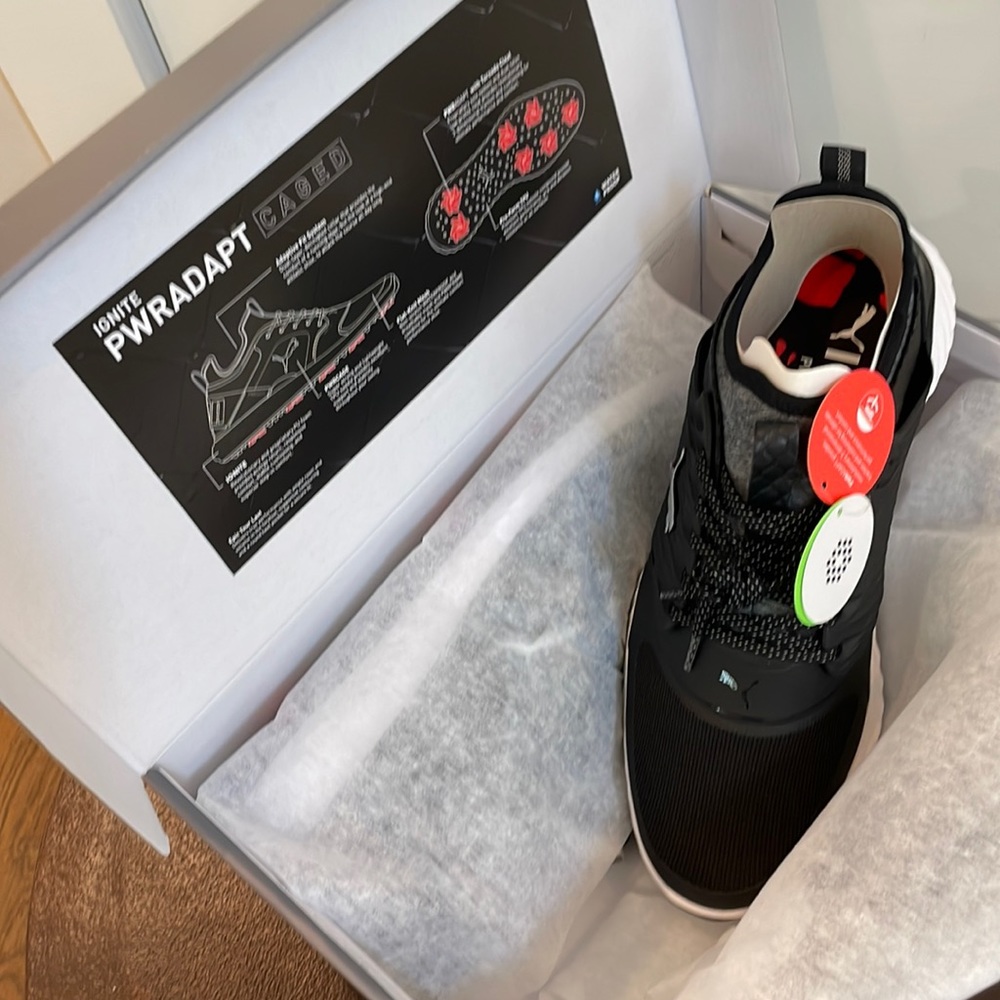 Brand new in the box Puma mens golf shoe. Ignite PWRadapt caged.